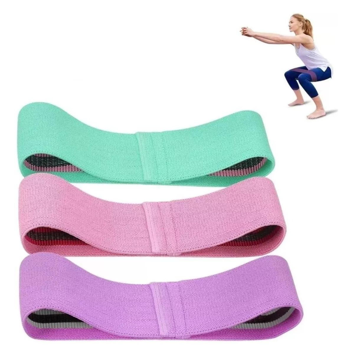 3 Bandas de Ejercicio para Fitness