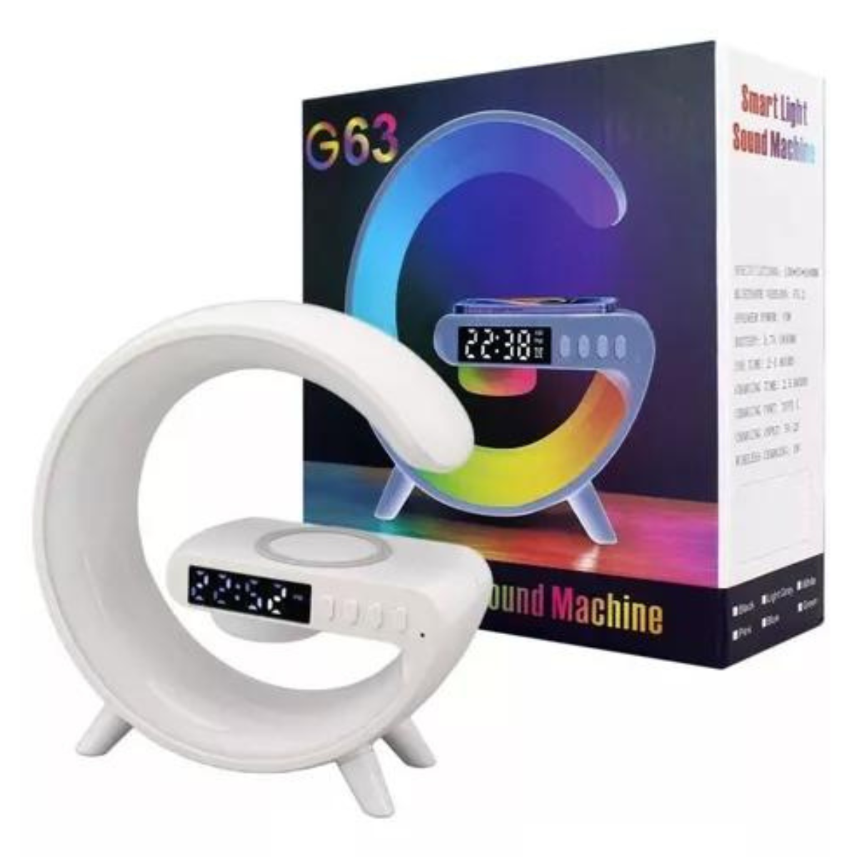 Altavoz Bluetooth Con Reloj y Cargador.