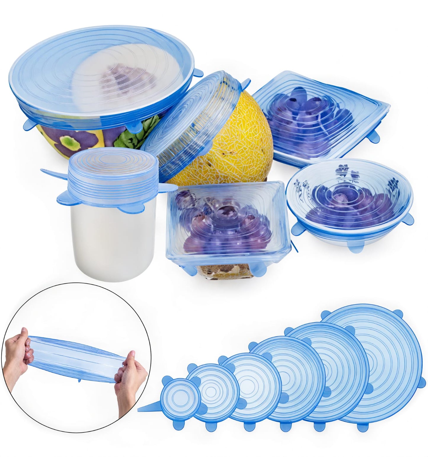 Tapas De Silicona Elástica Ajustable